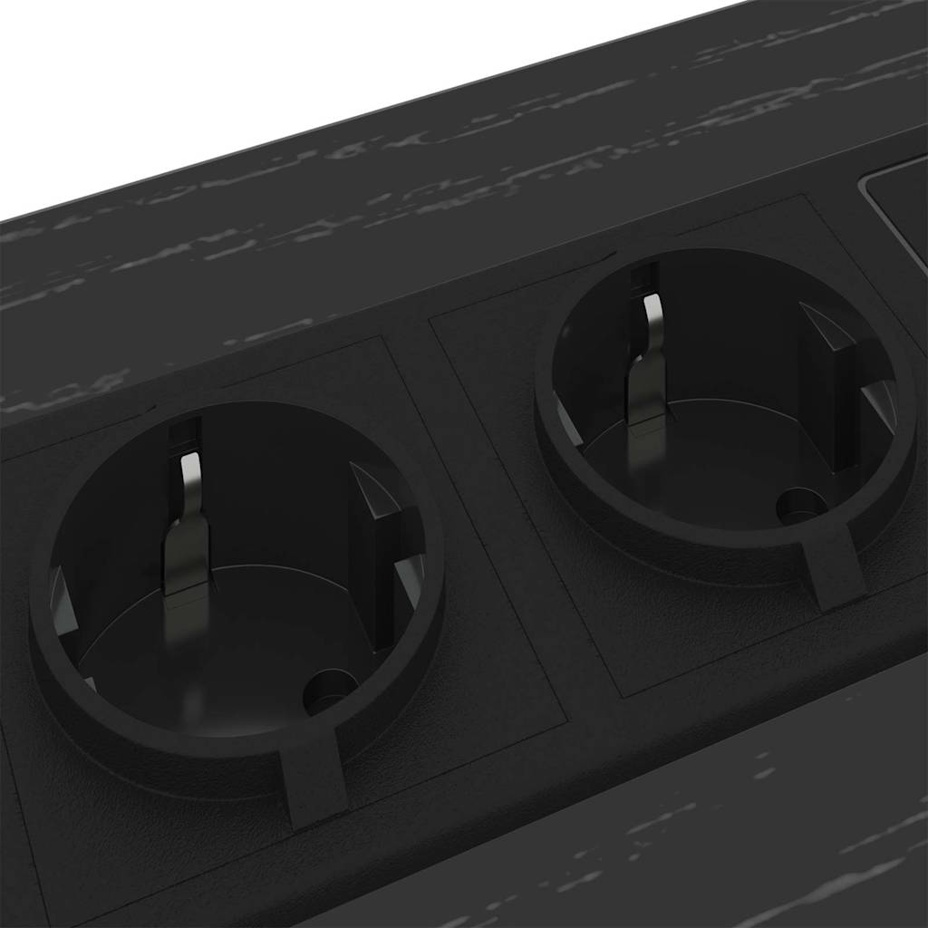 Naktinis staliukas su įkrovimo stotimi su stalčių juoda ąžuolo