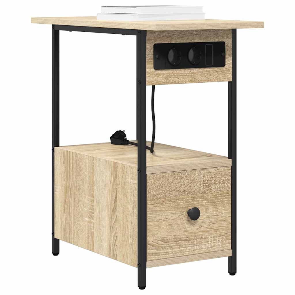 Šalia lovos spintelė su stalčių Sonoma ąžuolas 60 x 30 x 61 cm