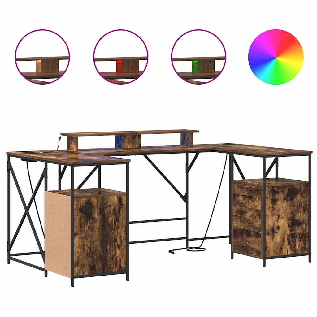 Stalas Rūkyta ąžuolas 182 x 101 x 87,5 cm Apdirbta mediena