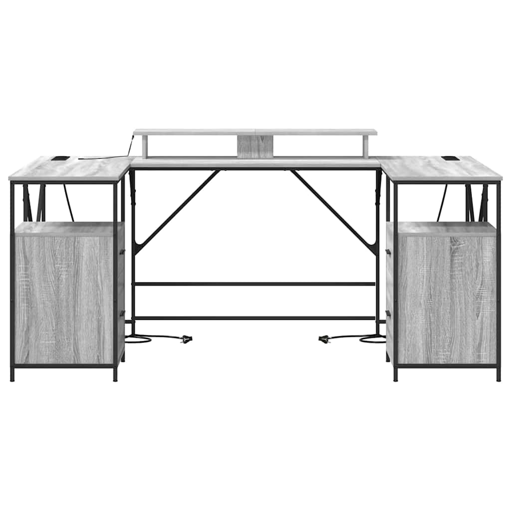Stalas Pilkas Sonoma 182 x 101 x 87,5 cm Apdirbta mediena