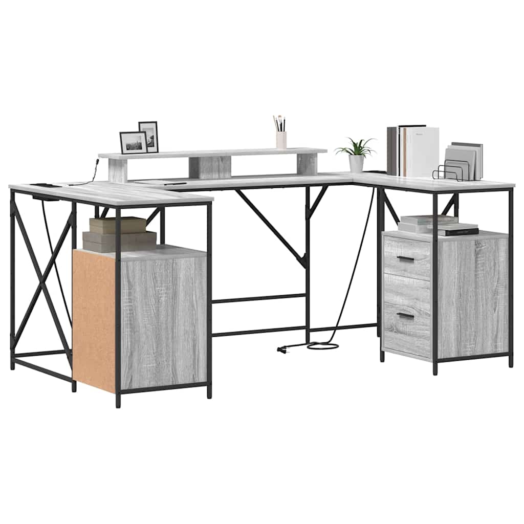 Stalas Pilkas Sonoma 182 x 101 x 87,5 cm Apdirbta mediena