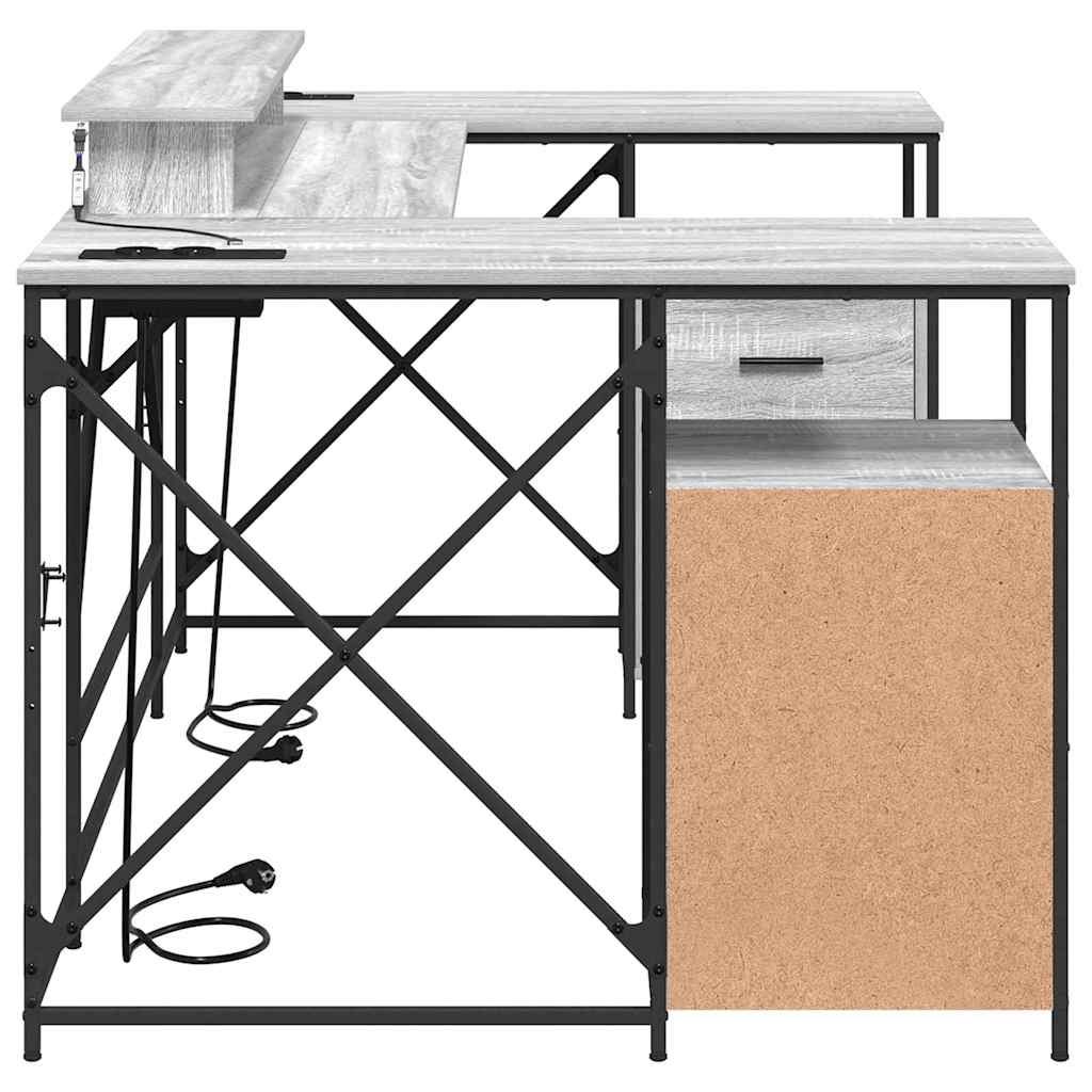 Stalas Pilkas Sonoma 182 x 101 x 87,5 cm Apdirbta mediena