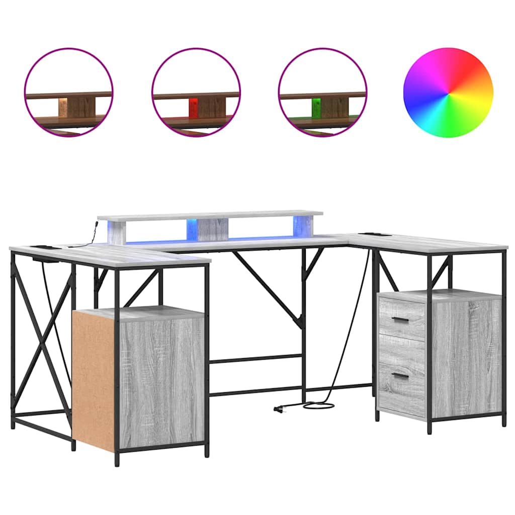 Stalas Pilkas Sonoma 182 x 101 x 87,5 cm Apdirbta mediena