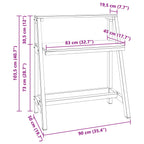 Stalas Ruda 90 x 50 x 103 cm Kietas atkurtas medis