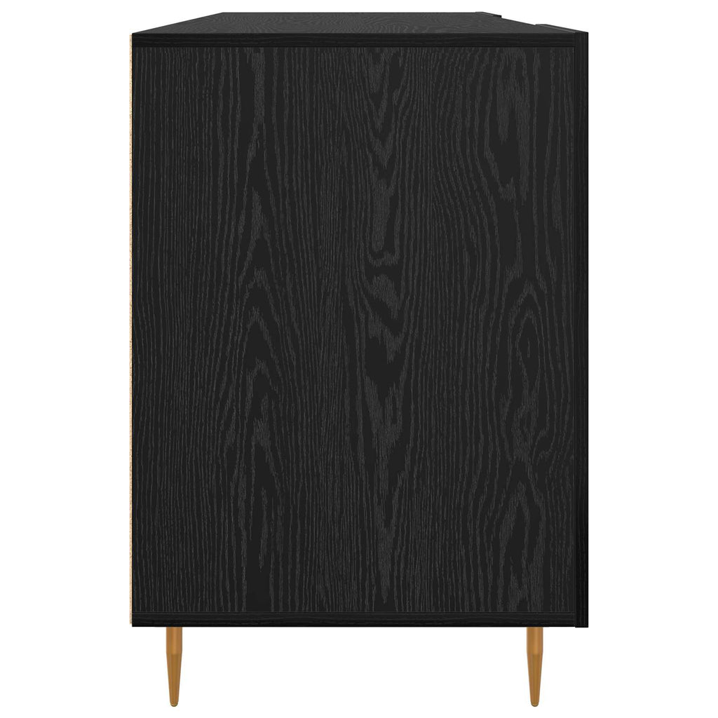 Stalas juoda ąžuolo 140 x 50 x 75 cm Apdirbta mediena