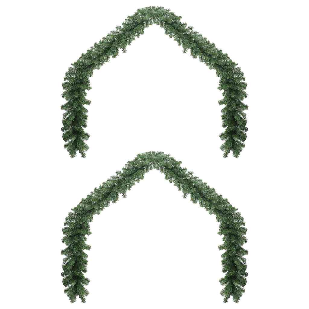 Kalėdinė girlanda su 600 LED 2 pcs Žalia PVC