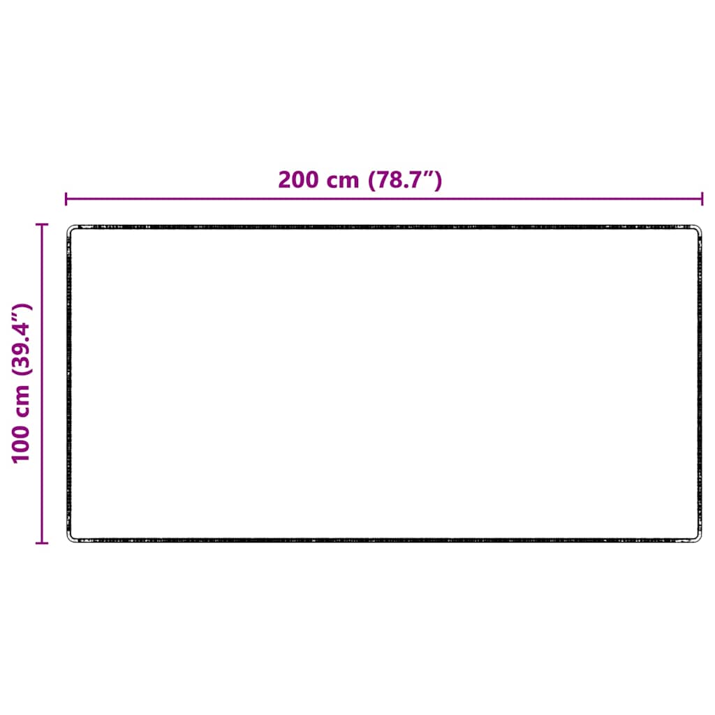 Kilimėlio bėgimo kilimas Juoda 100 x 200 cm