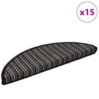 Savaime prilipantys laiptų kilimėliai 15 pcs Antracitas
