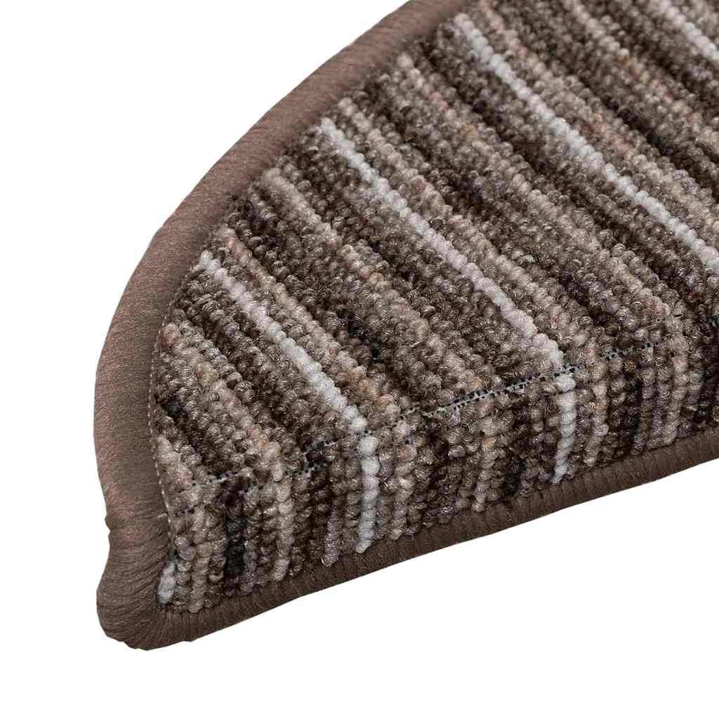 Savaime prilipantys laiptų kilimėliai 15 pcs Ruda