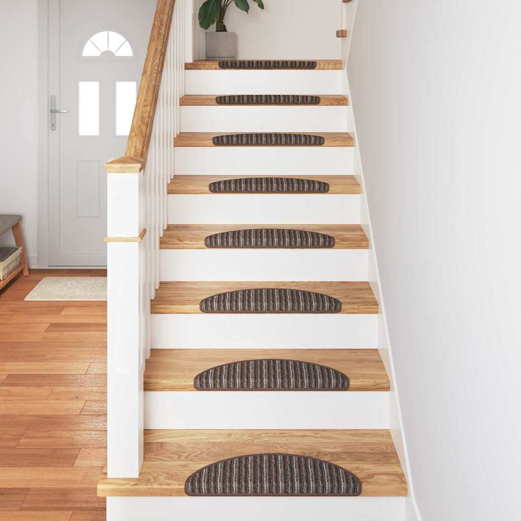Savaime prilipantys laiptų kilimėliai 15 pcs Ruda