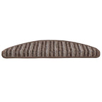 Savaime prilipantys laiptų kilimėliai 15 pcs Ruda