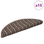 Savaime prilipantys laiptų kilimėliai 15 pcs Ruda