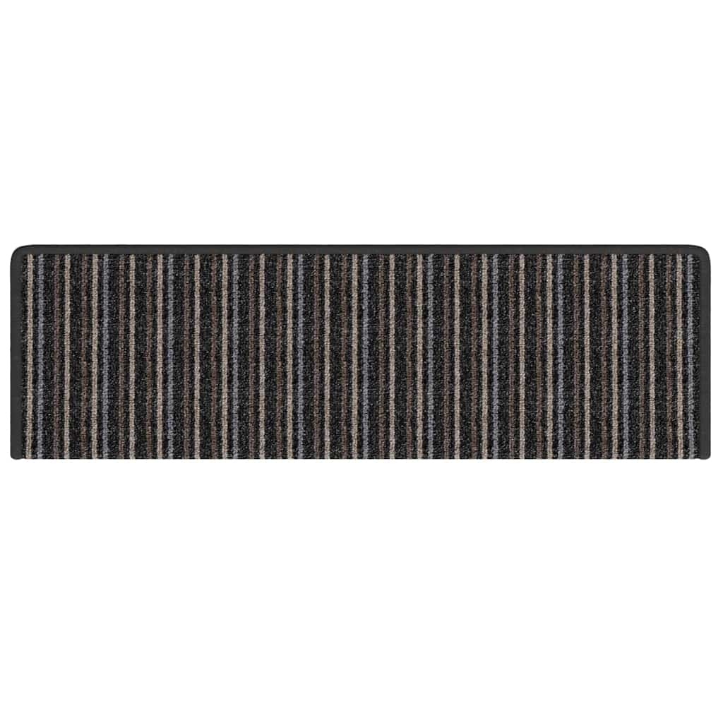 Savaime prilipantys laiptų kilimėliai 15 pcs Antracitas