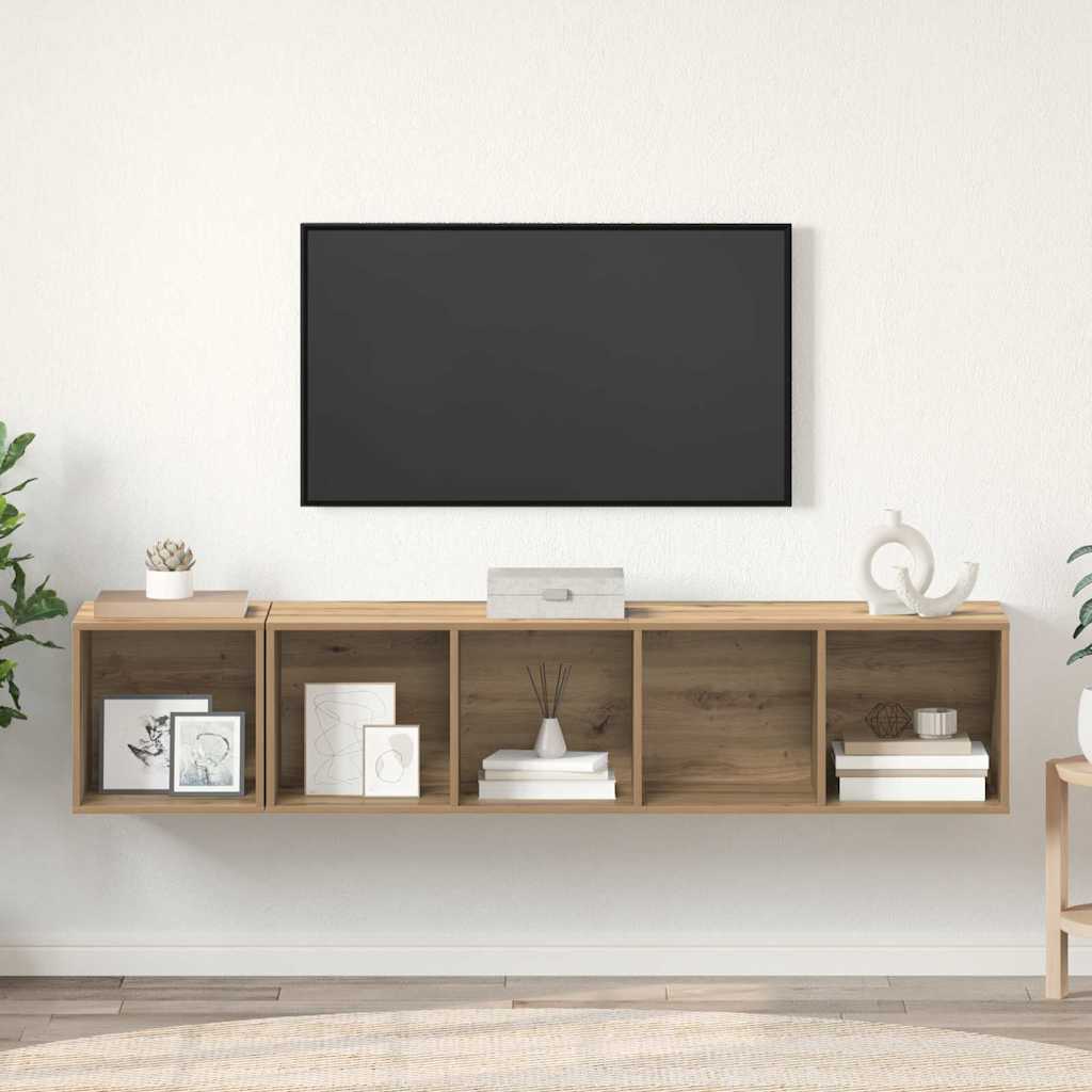 TV spintelės komplektas 2 pcs Amatininkų ąžuolas