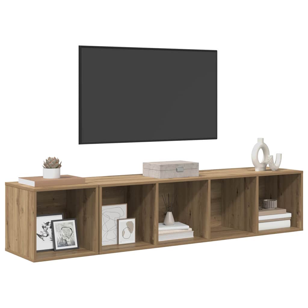 TV spintelės komplektas 2 pcs Amatininkų ąžuolas
