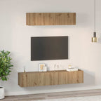 TV spintelių komplektas 4 pcs Amatininkų ąžuolas