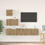 TV spintelių komplektas 4 pcs Amatininkų ąžuolas