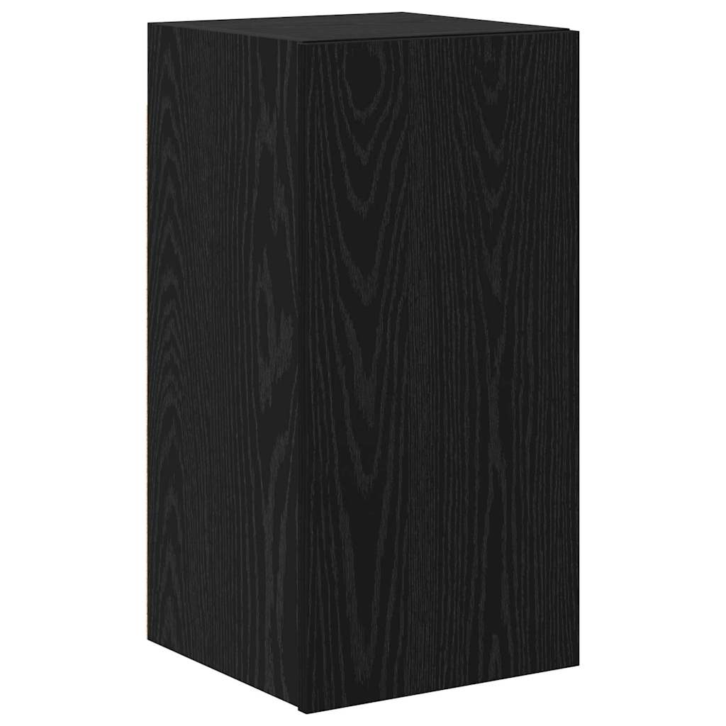 Sieninis televizoriaus stovas 3 pcs Juodas ąžuolas