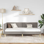 Kampinė lovos konstrukcija su galvūgalio Taupe 90 cm x 190 cm
