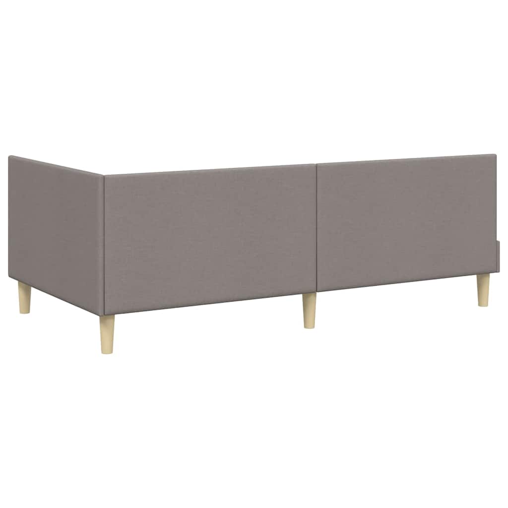 Kampinė lovos konstrukcija su galvūgalio Taupe 90 cm x 190 cm