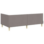 Kampinė lovos konstrukcija su galvūgalio Taupe 90 cm x 190 cm
