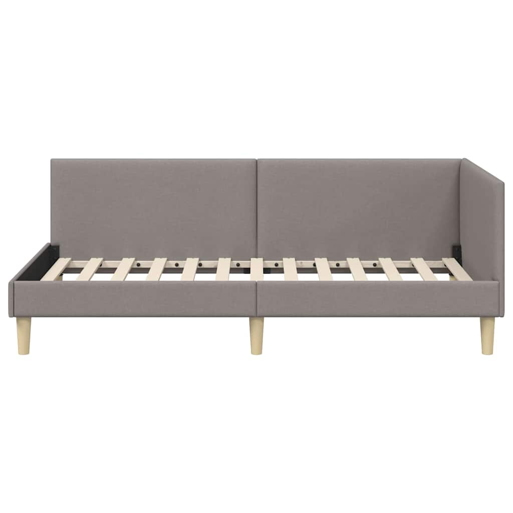 Kampinė lovos konstrukcija su galvūgalio Taupe 90 cm x 190 cm