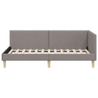Kampinė lovos konstrukcija su galvūgalio Taupe 90 cm x 190 cm