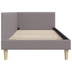Kampinė lovos konstrukcija su galvūgalio Taupe 90 cm x 190 cm