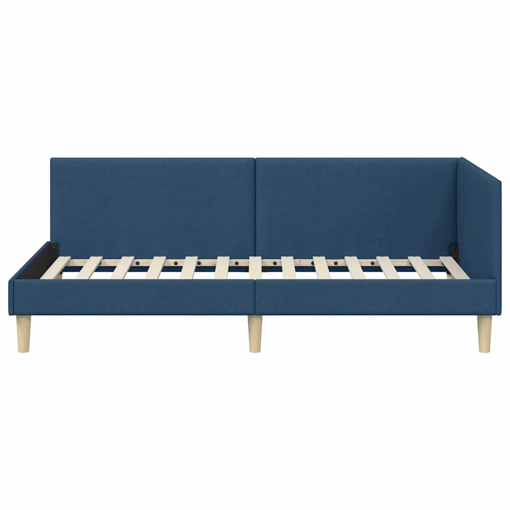 Kampinė lovos konstrukcija su galvūgalio Mėlyna 90 cm x 200 cm