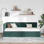 Kampinė lovos konstrukcija Tamsiai žalia 100 cm x 200 cm