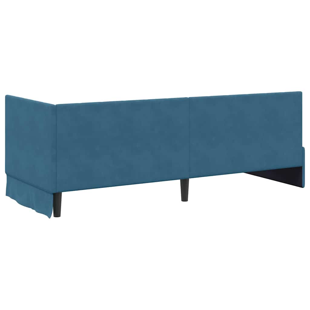 Kampinė lovos konstrukcija 80 cm x 200 cm Aksomas