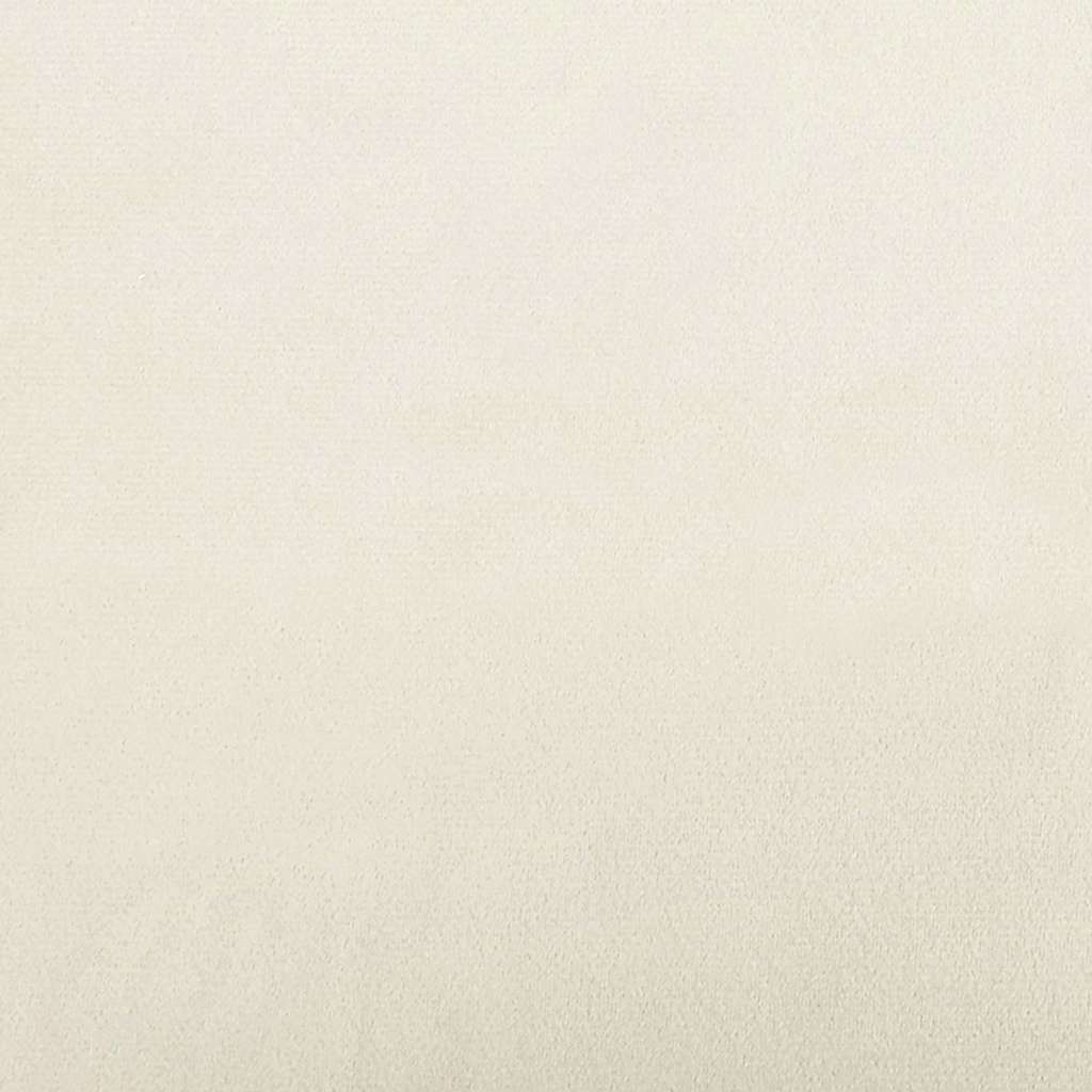 Kampinė lovos konstrukcija Kreminė 90 cm x 200 cm Aksomas