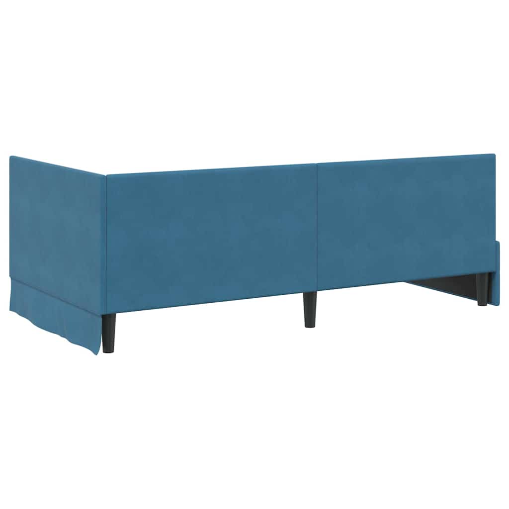 Kampinė lovos konstrukcija 100 cm x 200 cm Aksomas