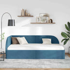 Kampinė lovos konstrukcija 90 cm x 200 cm Aksomas