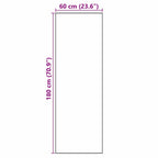 Virtuvės kilimas Juoda 180 x 60 cm Aksomas