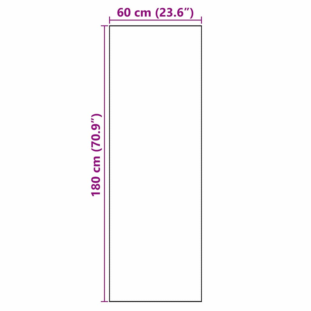 Virtuvės kilimas Juoda 180 x 60 cm Aksomas