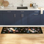 Virtuvės kilimas Juoda 180 x 60 cm Aksomas