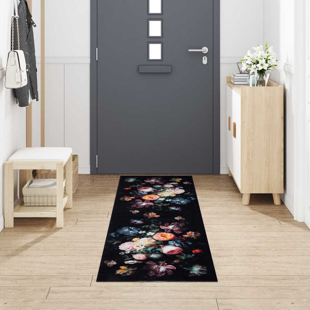 Virtuvės kilimas Juoda 300 x 60 cm Aksomas