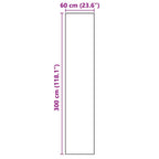 Virtuvės kilimas Juoda 300 x 60 cm Aksomas