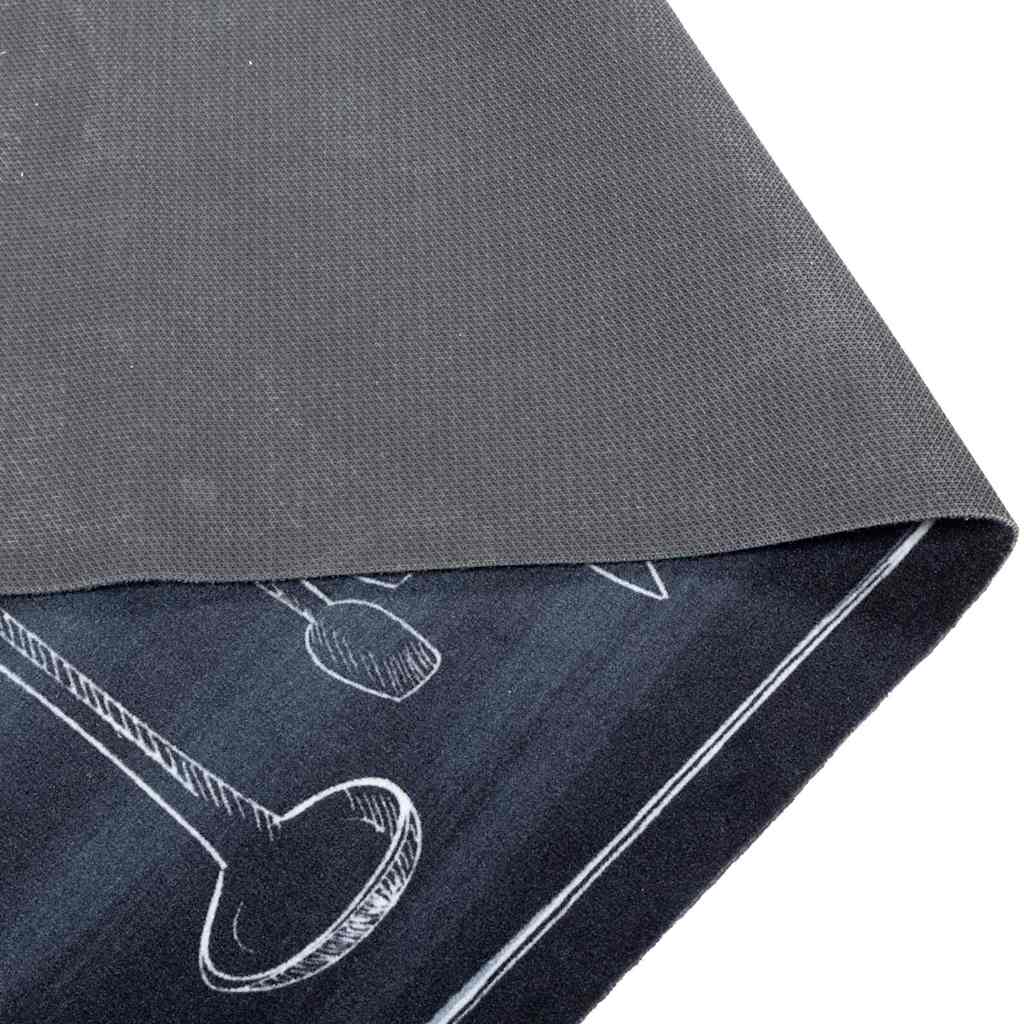 Virtuvės kilimas Juoda 180 x 60 cm Aksomas