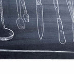 Virtuvės kilimas Juoda 180 x 60 cm Aksomas