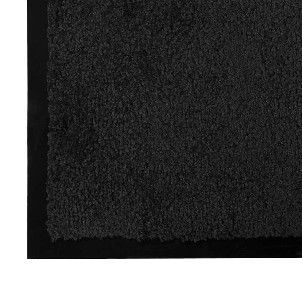 Durų kilimėlis Juoda 60 x 40 x 1.2 cm Teddy Audinys