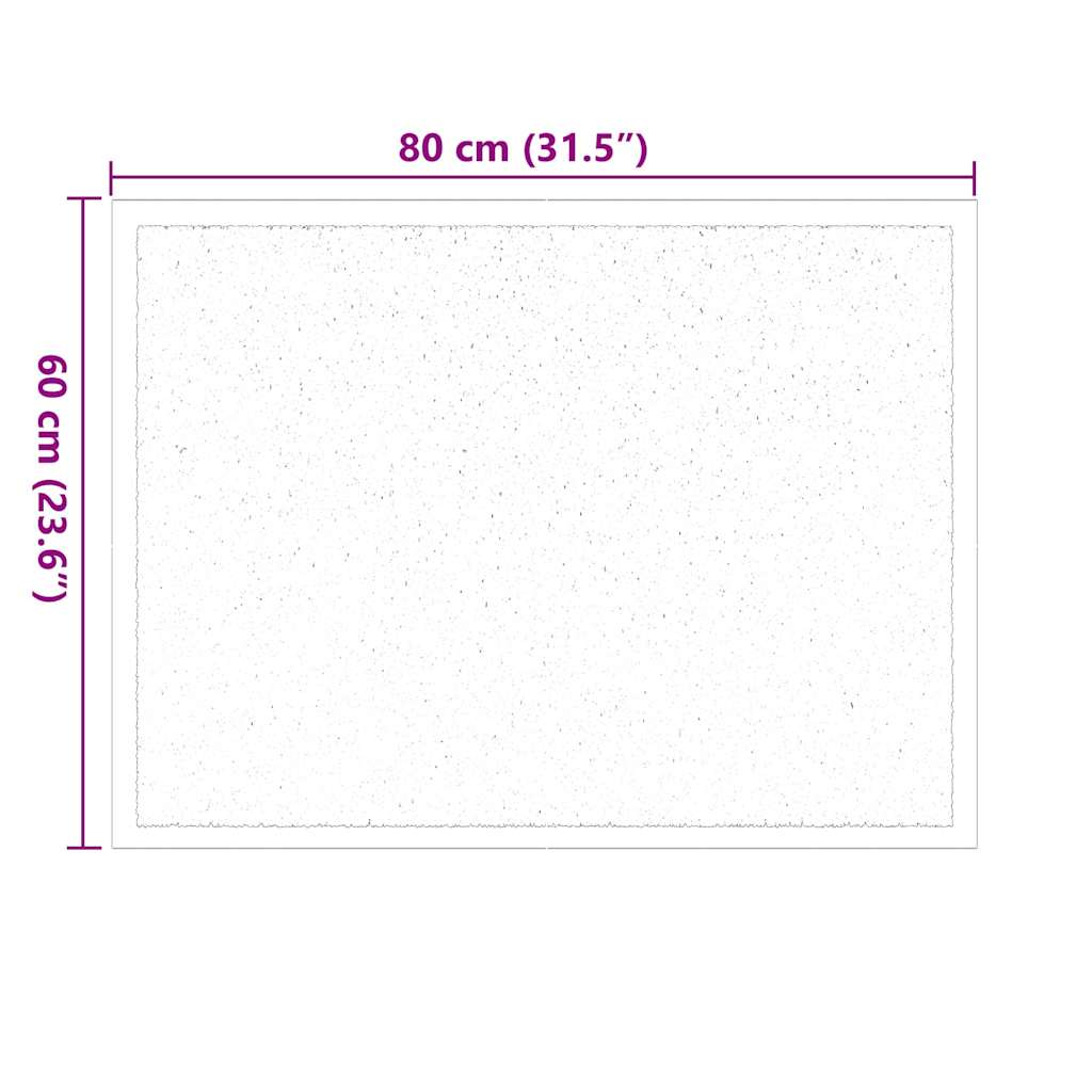 Durų kilimėlis Juoda 60 x 40 x 1.2 cm Teddy Audinys