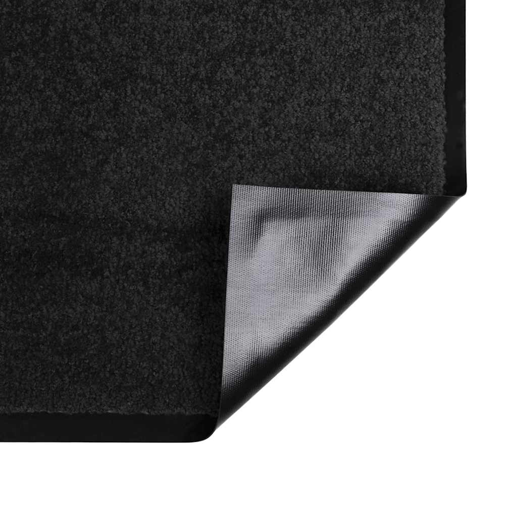 Durų kilimėlis Juoda 60 x 40 x 1.2 cm Teddy Audinys