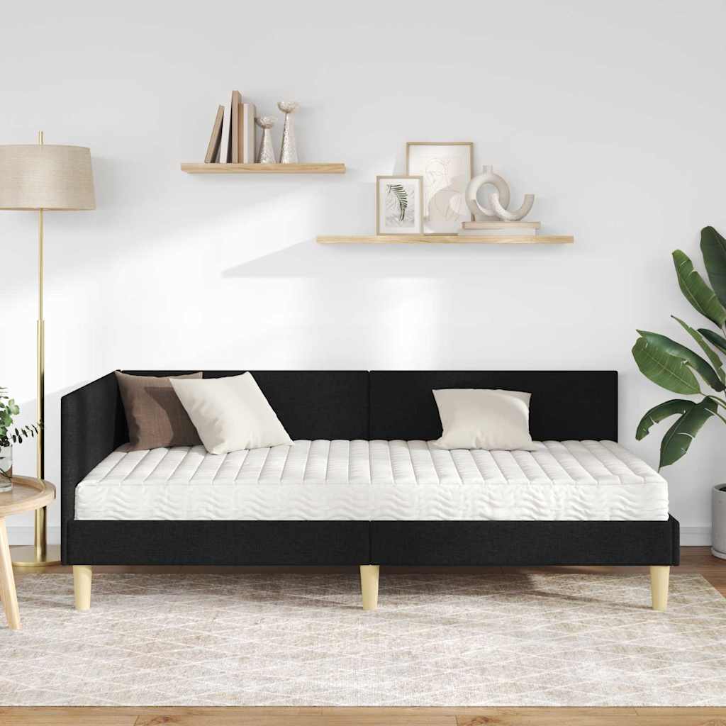Kampinė lovos konstrukcija su čiužiniu Kita 2 pcs Žalia audinys
