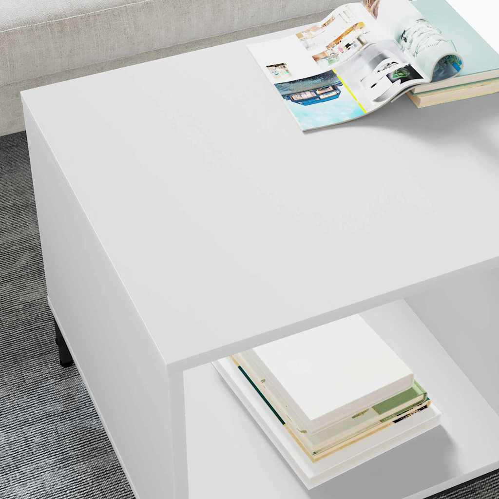 Kavos staliukas Balta 90 x 49 x 46 cm Apdirbta mediena