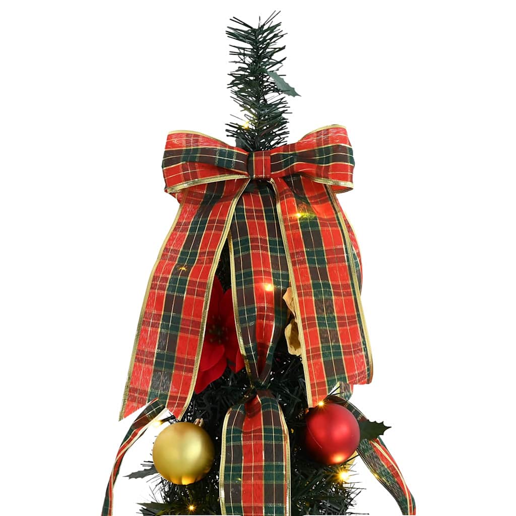 Dirbtinė Kalėdų eglutė su 100 LED s stovu Žalia 150 cm PVC