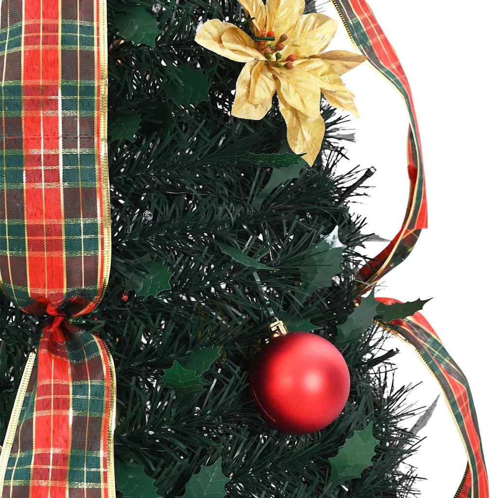 Dirbtinė Kalėdų eglutė su 100 LED s stovu Žalia 150 cm PVC