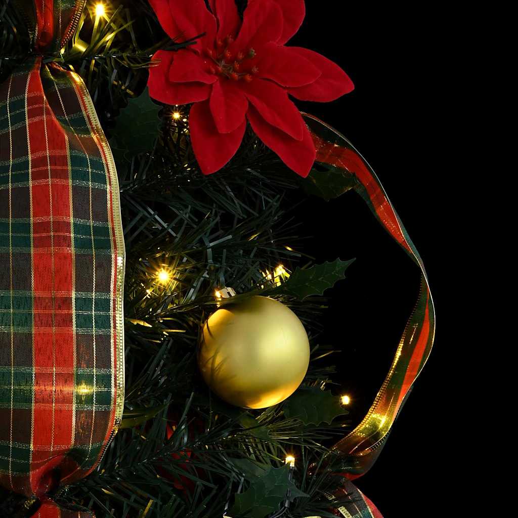 Dirbtinė Kalėdų eglutė su 100 LED s stovu Žalia 150 cm PVC