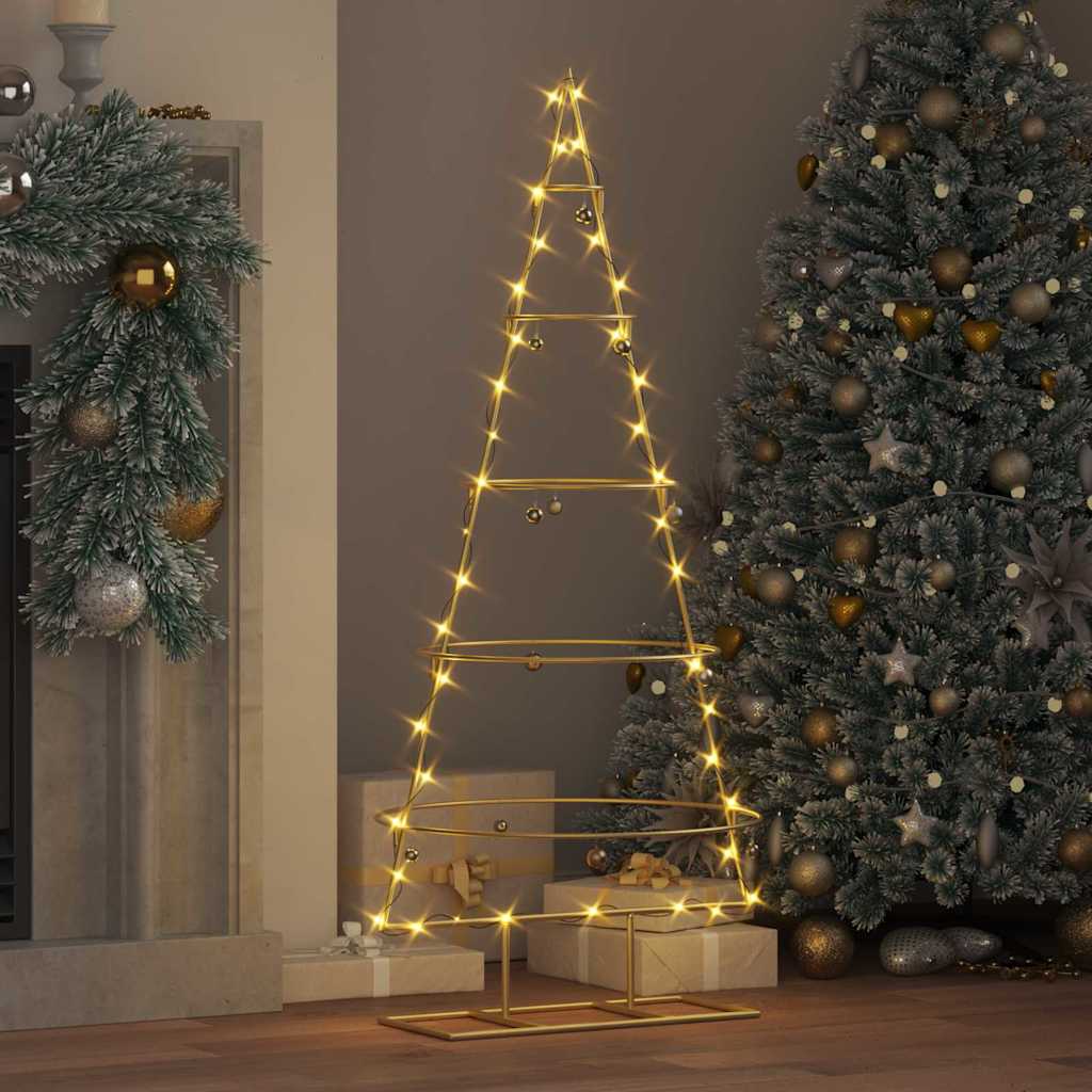 Metalinis Kalėdų medis s stovu Auksinė 125 cm